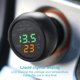 thumbnail image 2 of Bilvoltmeter, 3 i 1 USB 5V 2A Snabbladdning, Bil Digital Voltmeter, Termometeruttag, för 12-24V Bil Buss Lastbil Mobiltelefonladdning, 2 of 4