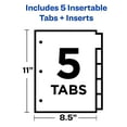 thumbnail image 5 of Avery Big Tab Insertable Plastic Dividers, 5-Tab Set, Clear (11835), 5 of 8