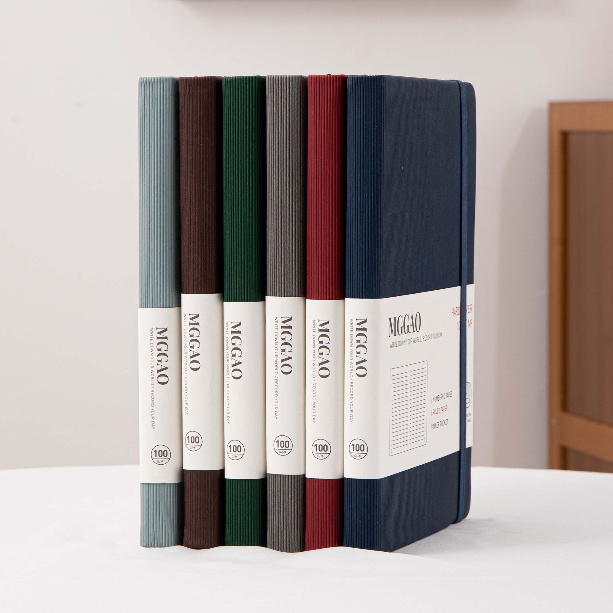 6 Pcs hardcover notebook, A5 Ruled Journals for Writing, 100 GSM Lined Thick Paper with 188 Numbered Pages, Hardcover Notebook for Personal Writing Study Office
