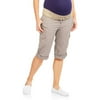 Oh! Mamma Maternity Underbelly Stretch Poplin Capri Pants - Available in Plus Sizes
