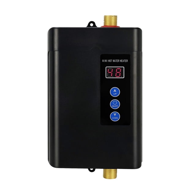 3800W Electric Water Heater Instantaneous Tankless Instant Hot Water Heater Kitchen Bathroom Shower Flow Water Boiler