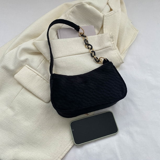 Bolso vagabundo de moda para mujer, bolso informal con cremallera para la axila, para regalo de cumpleaños (negro) Ndcxsfigh Para Estrenar