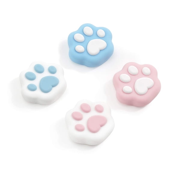 GeekShare Cat Paw Shape Thumb Grip Caps,Soft Silicone Joystick Cover Compatible with Nintendo Switch /OLED/ Switch Lite,4PCS