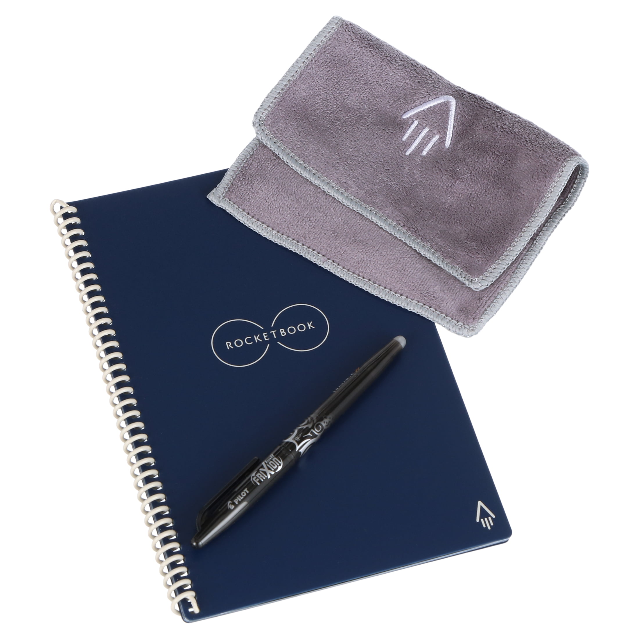 Rocketbook Core Smart Reusable Spiral Notebook, Blue, Executive Size Eco-friendly Notebook (6" x 8.8"), 36 Dot-Grid Pages, Includes 1 Pen and Microfiber Cloth