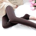 thumbnail image 4 of Thermal Footed Leggings Women High Waist Stepping Design Slimming Fleece Plush Velvet Lined Thick Pantyhose Tights (Free Size, Brown), 4 of 5