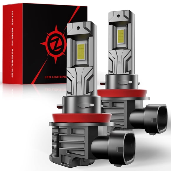 Paquete de 2 bombillas LED ZONBEAM H11 de 6000 K, color blanco frío