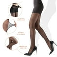 thumbnail image 3 of G&Y Women's Backseam Sheer Tights - 20D Control Top Pantyhose with Reinforced Toes (1Black, S), 3 of 7