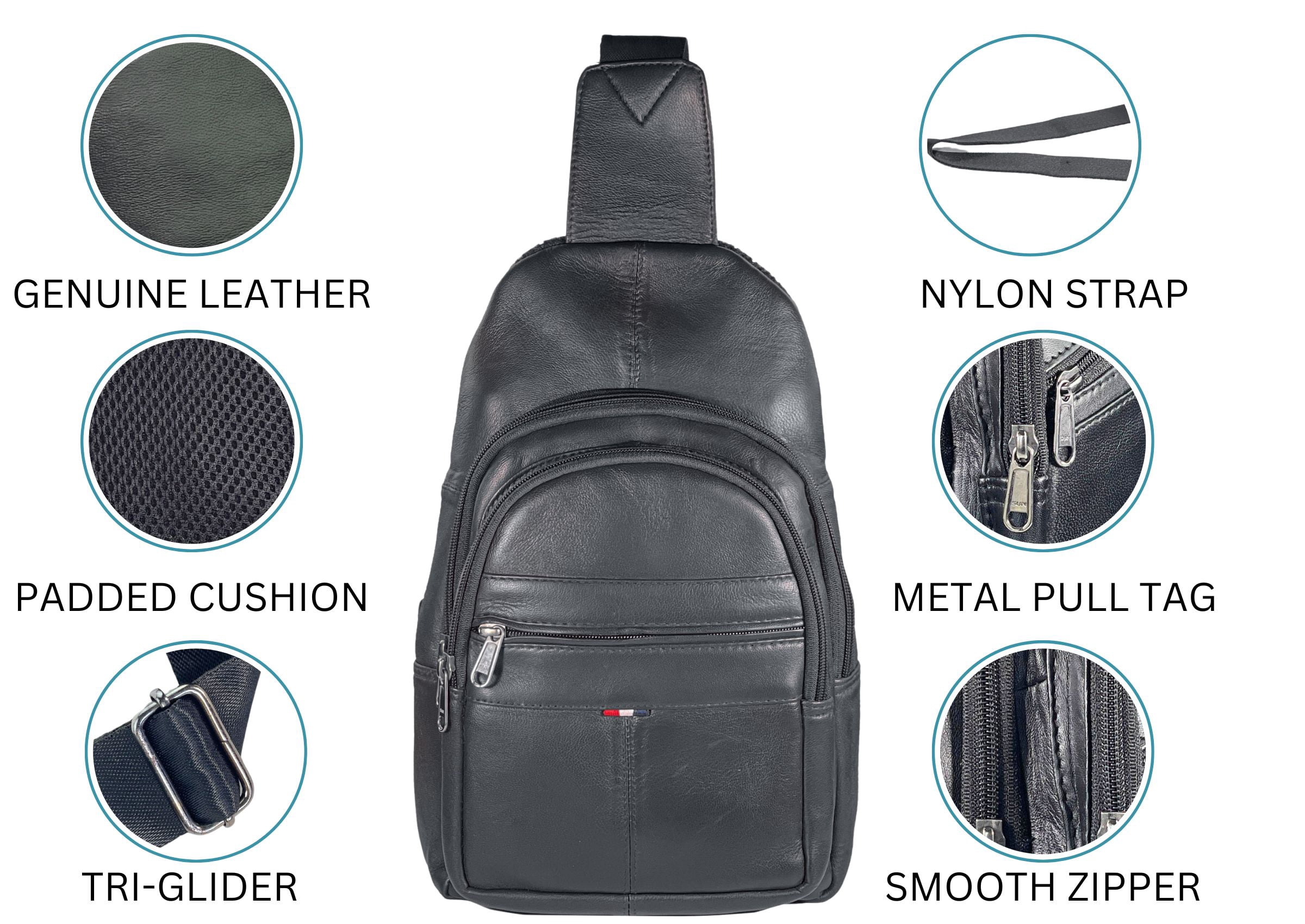Crossbody Bag for Men and Women Shoulder Pack Lightweight Sling Bag Travel Hiking -by Bullz