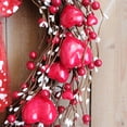 thumbnail image 6 of 18 Inch Grapevine Red heart Shape Berries Wreath For Front Door, Valentines Day Heart Shape Wreath With Red Ribbon For Home Decor, Valentines Day Inside And Outside Wreath, 6 of 7