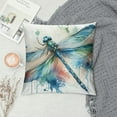 thumbnail image 2 of QZHH  Dragonfly Throw Pillow Cover Decorative Cushion Animal Accent Pillow Case Print Pillowcase Car Bed Couch Bedroom Chair Beige Blue Green, 2 of 5