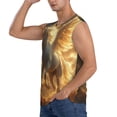 thumbnail image 3 of Fotbe Men's Golden Winged White Horse Print Men's Sleeveless Muscle Tank Tops Casual T-Shirts for Gym Workout Beach-3X-Large, 3 of 8