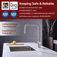 thumbnail image 5 of SUMERAIN 304 Stainless Steel Lead Free Kitchen Faucet in Brushed Nickel, Kitchen Sink Faucet with Pull Down Sprayer, 5 of 12