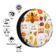 thumbnail image 4 of Pofeuu Thanksgiving Print Spare Tire Wheel Cover for Car Truck SUV Camper Universal Fit Spare Tire Cover RV Spare Tire Covers-17 inch, 4 of 6