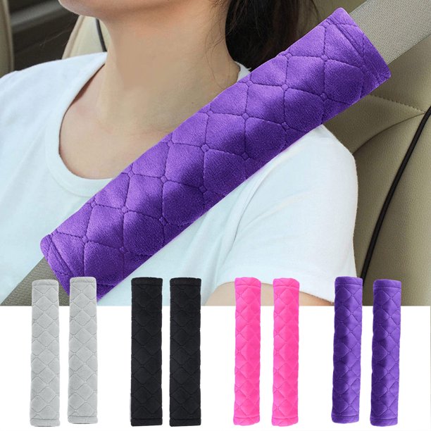 SCZ Paquete de 2 almohadillas para cinturón de seguridad de coche, funda para cinturón de seguridad, fundas para correas de hombro, almohadilla para hombro para coche y bolso