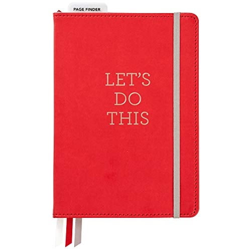 Cuaderno notas p/piel sintética color rojo ¡Vamos! de C.R. Gibson, cuadrícula puntos, 6 ancho x 8.5 largo, 240 pág