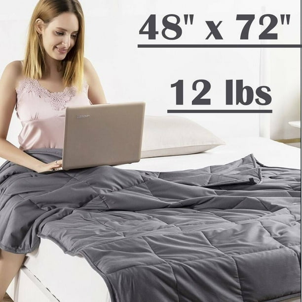 60x80"/48x72" Anxiety Weighted Blanket Twin Size Reduce Stress For All
