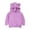 Purple, variant on Toddler Baby Hoodie Solid Long Sleeve Crewneck Pullover for Boys Girls Cute Ear