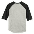 thumbnail image 7 of Yellow Rooster Youth Colorblock Raglan Jersey Heather Grey/ Black XS, 7 of 7