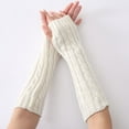 thumbnail image 3 of Arm Warmers Fingerless Gloves for Women, 3 of 8
