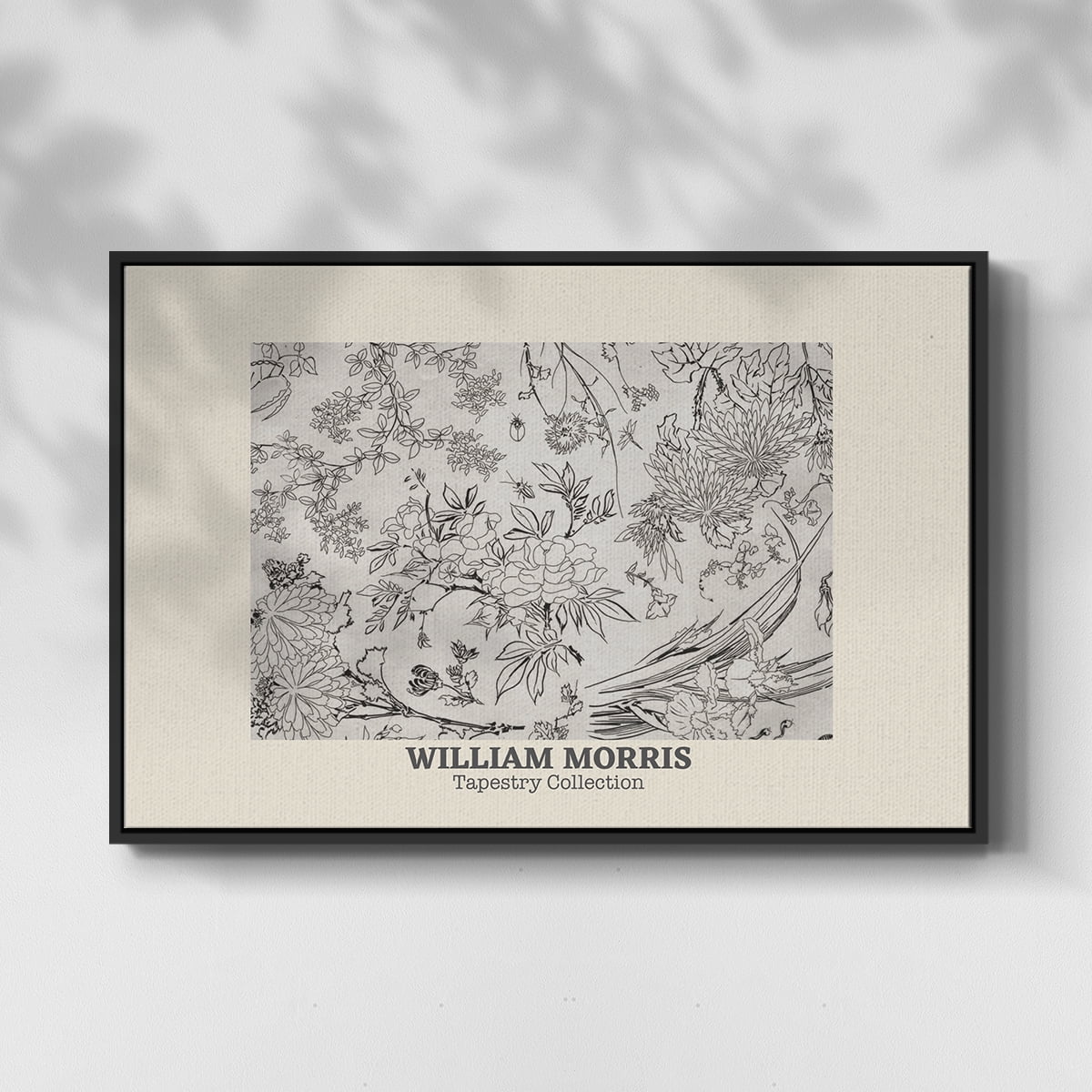 Vintage Abstract Print-LII Framed in Black Wood Gallery Wrapped Canvas 27 in. x 41 in.