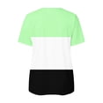 thumbnail image 5 of Blusa informal con cuello en V y manga corta con estampado de verano para mujer con estilo OAVQHLG3B Store  lin121212, 5 of 5