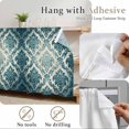 thumbnail image 6 of Turquoise Boho Cabinet Curtains 28"W x 35L, Teal Ombre Floral Ethic Tribe Under Sink Skirt for Bathroom Vanity Kitchen Self Adhesive, Dust-Proof Privacy Curtain for Closet Shelves Laundry Room, 6 of 9