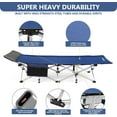 thumbnail image 5 of Veeboto 900lbs Folding Camping Cot with Upgrade Mattress & Carry Bag & Side Pockets, Heavy-Duty Folding Bed for Adults, Portable Folding Bed for Home, Camping&Office, Blue, 5 of 9