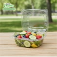thumbnail image 6 of [350 Pack] 6x6 Clear Plastic Clam Shell Take Out Food Container - Take Out, Salad, Sandwich, Fruits, Polypropylene, Restaurant Supplies, Recyclable, Heavy Duty (6 x 6 inches), 6 of 8