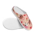 thumbnail image 3 of Daiia Cow Flower And Heart Print Women’s Fuzzy Slippers Memory Foam Lightweight House Shoes Cozy Loafer Flannel House Shoes-40/41, 3 of 7