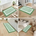 thumbnail image 4 of Findosom 3pcs Bathroom Rugs Set with U-Shaped Mat, Non Slip, Quick Drying, Ultra Soft and Water Absorbent Bath Rug Mat Carpet Machine Washable 20"x32"+20"x59"+U Shape 20"x24" Green, 4 of 7