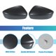 thumbnail image 4 of Cubierta de espejo retrovisor delantero izquierdo y derecho, carcasa de espejo retrovisor Exterior para Mazda 3 Axela M3 2017-2019 ABS gris, 1 par, 4 of 7