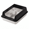 thumbnail image 6 of Stainless Steel Litter Box, Semi Enclosed High Side Cat Litter Box, Top Entry Litter Boxs for Senior Cats, Leak-Proof, Non-Sticky, Ideal for Indoor Cats Kitten, Black/XL, 6 of 7