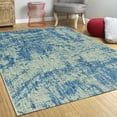 thumbnail image 2 of 5'x7' Grey Denim Machine Woven UV Treated Abstract Brushstroke Indoor Outdoor Area Rug, 2 of 5