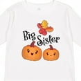 thumbnail image 4 of Inktastic Big Sister Pumpkins with Fall Leaves Girls Long Sleeve Toddler T-Shirt, 4 of 5