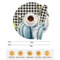 thumbnail image 6 of 13 Inch Round Placemats Set of 4, Thanksgiving Pumpkin Non Slip Heat Insulation PP Table Mats, Blue White Fall Leaves Black Plaid Washable Place Mats for Kitchen Dining Party Table Decor, 6 of 7