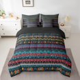 thumbnail image 2 of Feelyou Tribal Bohomian Bedding Comforter Set 7-Piece, Hippie Watercolor King Bedding Sets, Western Style Bed Sheets, Lightweight Room Decor, 2 of 7