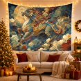thumbnail image 3 of Qilin Dragon-Horse Leaping Through Mythical Clouds, Mystical Oriental Fantasy for Fantasy Art Lovers, Mythology Decor, Housewarming Gift Tapestry Wall Hanging for Bedroom, Living Room and Dorm, 3 of 7