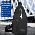 thumbnail image 4 of Strap Bag Crossbody Backpack With USB Hole With Headphone Hole Strap Backpack Hiking Backpack Multipurpose Crossbody Chest Bag, 4 of 8