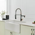 thumbnail image 4 of Matte Black Kitchen Faucet  - Commercial Kitchen Faucets Single Handle Single Hole Spring Rose Gold Kitchen Faucet with Pull Down Sprayer Black, 4 of 6
