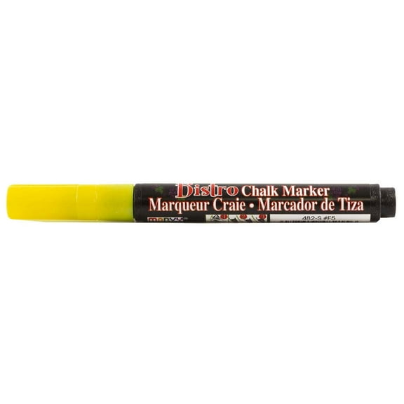 Marvy Uchida Fine Point Chalk Marker, Yellow, 1/Pack