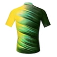 thumbnail image 3 of Mens Cycling Jersey Short Sleeve Reflective Bike Riding Tops Full Zipper Bicycle Shirts with 3 Pockets Green XXL, 3 of 7