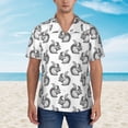thumbnail image 4 of Balery Black Squirrel Print Men's Hawaiian Shirts Short Sleeve Beach Shirt Relaxed Fit Vacation Button Down Shirts-3X-Large, 4 of 9