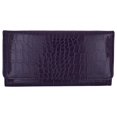 thumbnail image 5 of Mundi RFID File Master Clutch Organizer Womens Croco Purple Wallet, 5 of 6