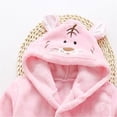 thumbnail image 6 of LYMAYTER 1-12Y Girls Boys Kids Hooded Bathrobe Toddler Winter Flannel Animal Print Cozy for Robe Pajamas, 6 of 7