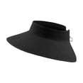 thumbnail image 1 of Visera de paja de ala ancha para mujer - Sombrero de playa plegable con agujero para coleta, UPF 80+, para actividades al aire libre, 1 of 3