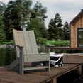 thumbnail image 2 of Wildridge Contemporary Adirondack Chair, Dark Gray - All-Weather Recycled Plastic Furniture for Patio, Deck, Lawn, 2 of 4