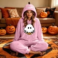 thumbnail image 6 of Couples Halloween Jumpsuit Pajamas, Matching One Piece Sleepwear Costume with Cozy Loungewear Design for Men and Women, 6 of 7