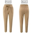 thumbnail image 5 of EHQJNJ Womens Sweatpants Joggers Petite High Waist Leggings Women Eight Point Casual Pants Sweat Trousers Fitness,Khaki, 5 of 7