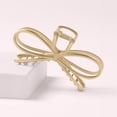 thumbnail image 5 of The Hair Edit Gilded Festive Bow Claw Clip, Gold, 5 of 6