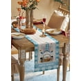 thumbnail image 3 of Easter Table Runner 90 Inches Long, Gnome Egg Bunny Cotton Linen Spring Table Cloth Runners for Wedding Party Dinning Coffee Holiday, Farmhouse Style, Green Buffalo Plaid Wood, 3 of 6